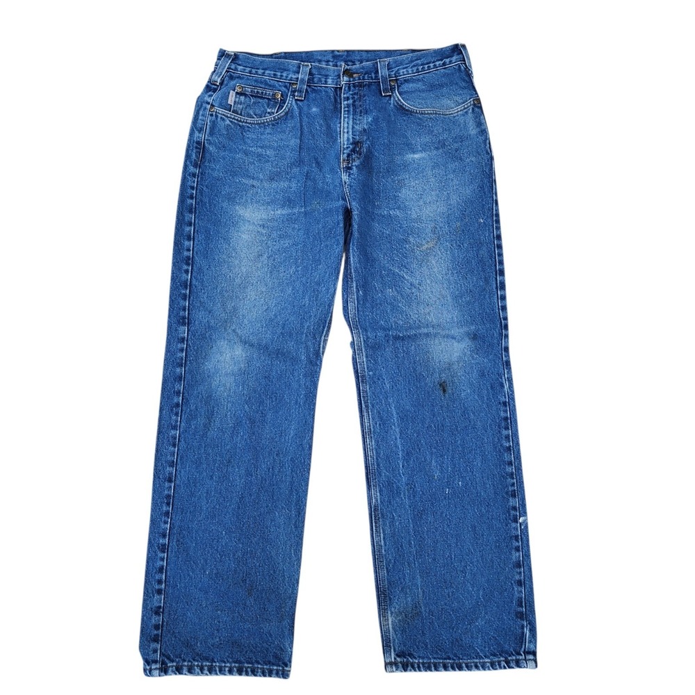 Carhartt Straight Leg Relaxed Fit Jeans Medium Wash B460 FLAW Mens 36x30